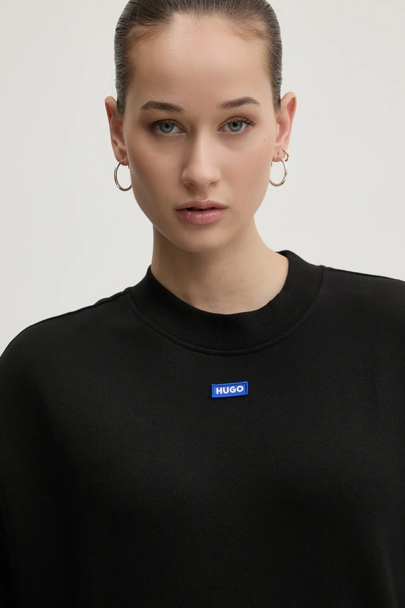 Bavlnená mikina Hugo Blue Delessa_B_1 čierna 50534344