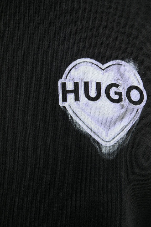 Bavlnená mikina HUGO 50534271 čierna