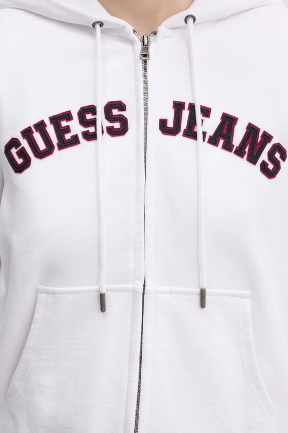 Guess Jeans hanorac de bumbac W5RQ20.K68I4 alb