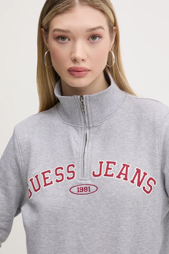 Guess Jeans bluza bawełniana szary W5RQ25.K68I4
