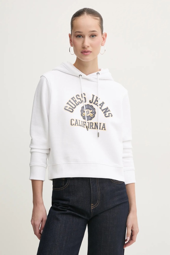 Guess Jeans felpa in cotone con bianco W5RQ29.K68I4