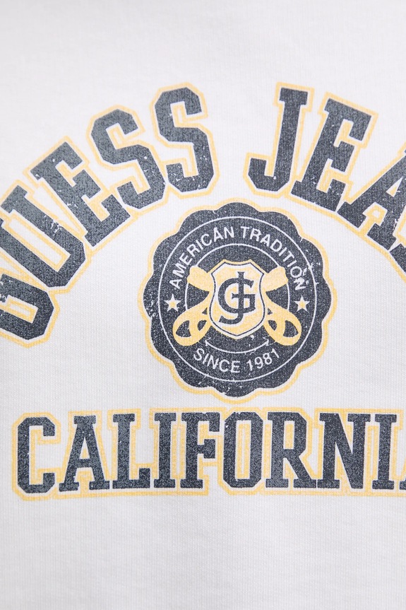 Guess Jeans felpa in cotone W5RQ29.K68I4 bianco