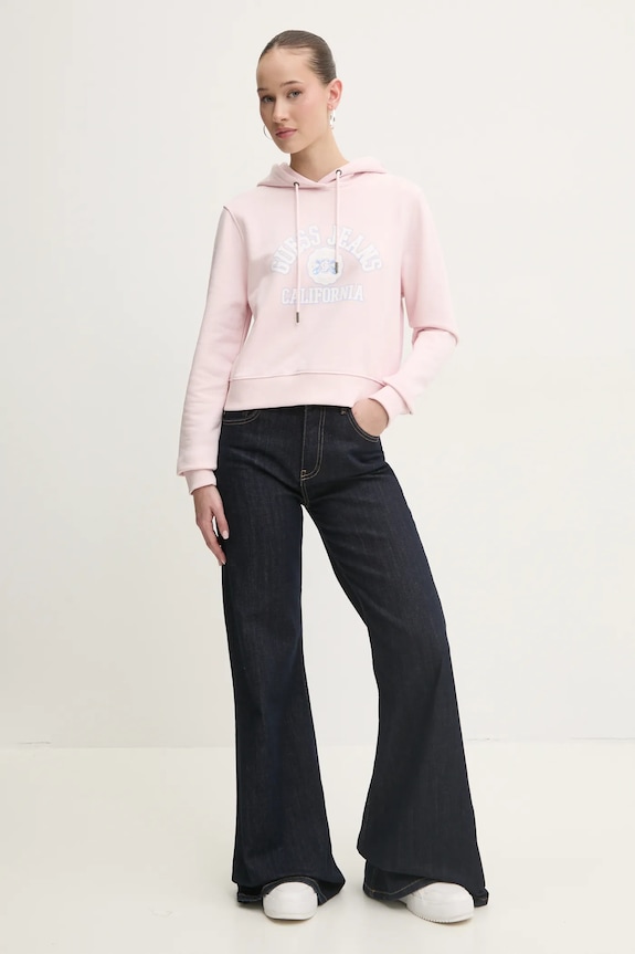 Guess Jeans hanorac de bumbac W5RQ29.K68I4 roz SS25