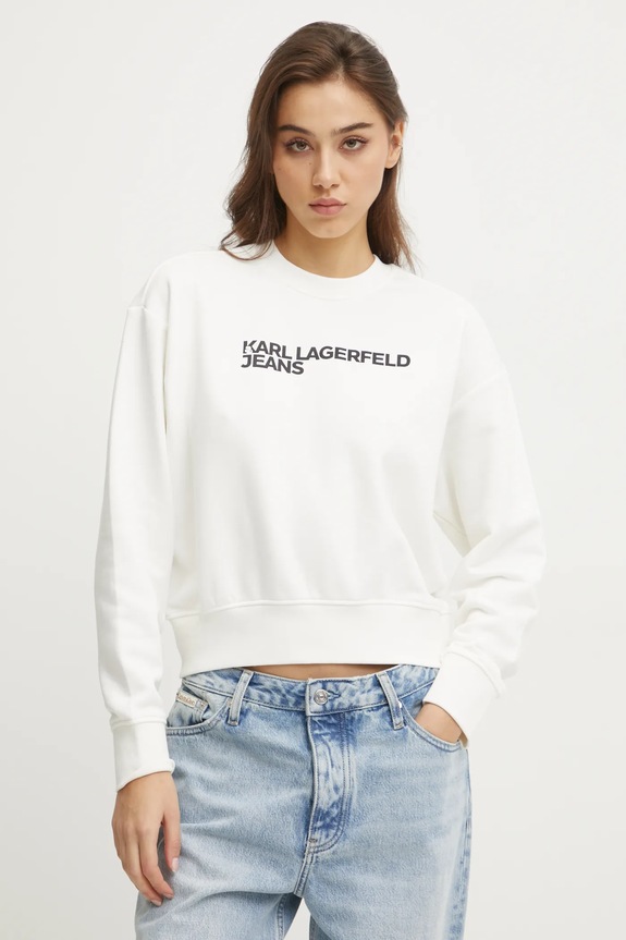 Μπλούζα Karl Lagerfeld Jeans στάμπα λευκό A1W20005
