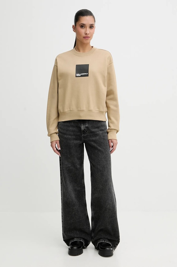 Karl Lagerfeld Jeans bluza bawełniana A1W20006 beżowy AW25