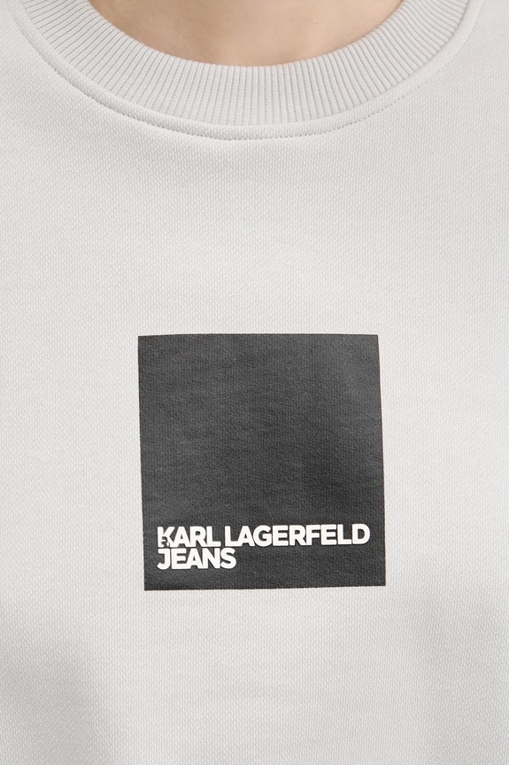 Bavlněná mikina Karl Lagerfeld Jeans A1W20006 šedá