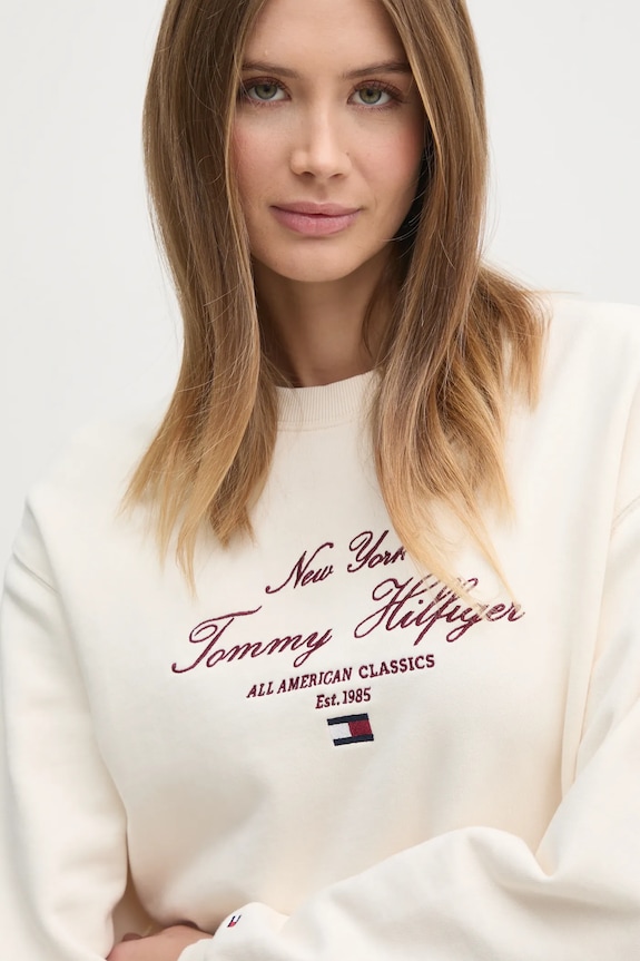 Mikina Tommy Hilfiger béžová WW0WW43844