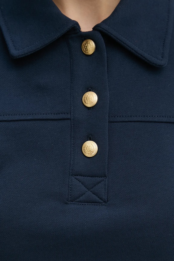 Tommy Hilfiger pamut melegítőfelső WW0WW44081 sötétkék