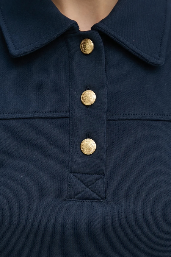 Tommy Hilfiger pamut melegítőfelső WW0WW44081 sötétkék