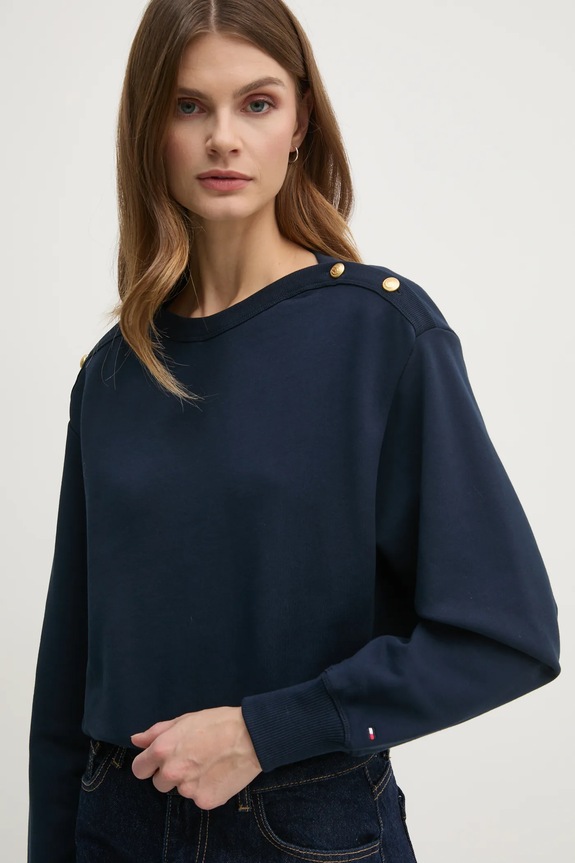 Tommy Hilfiger bluza bawełniana granatowy WW0WW44447