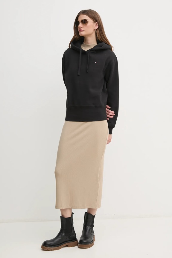 Dukserica Tommy Hilfiger WW0WW44991 crna SS25