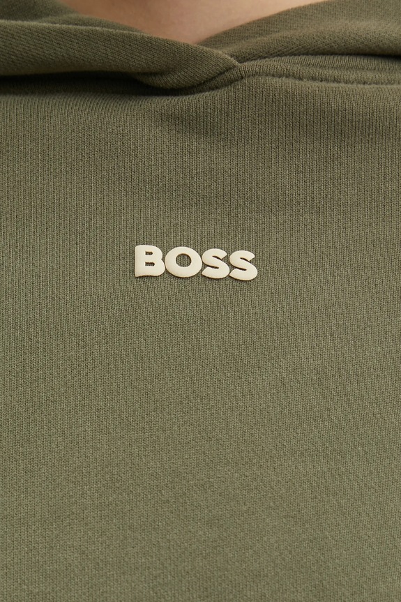 Бавовняна кофта BOSS Orange 50534815 зелений