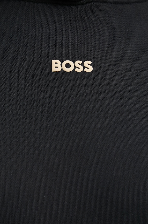 Хлопковая кофта BOSS Orange 50534815 чёрный