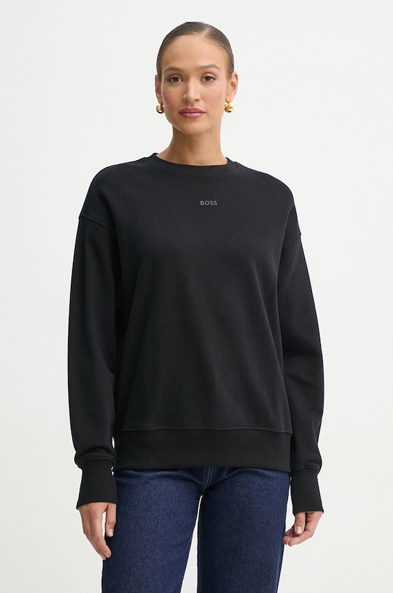 BOSS Orange bluza bawełniana bawełna czarny 50534821