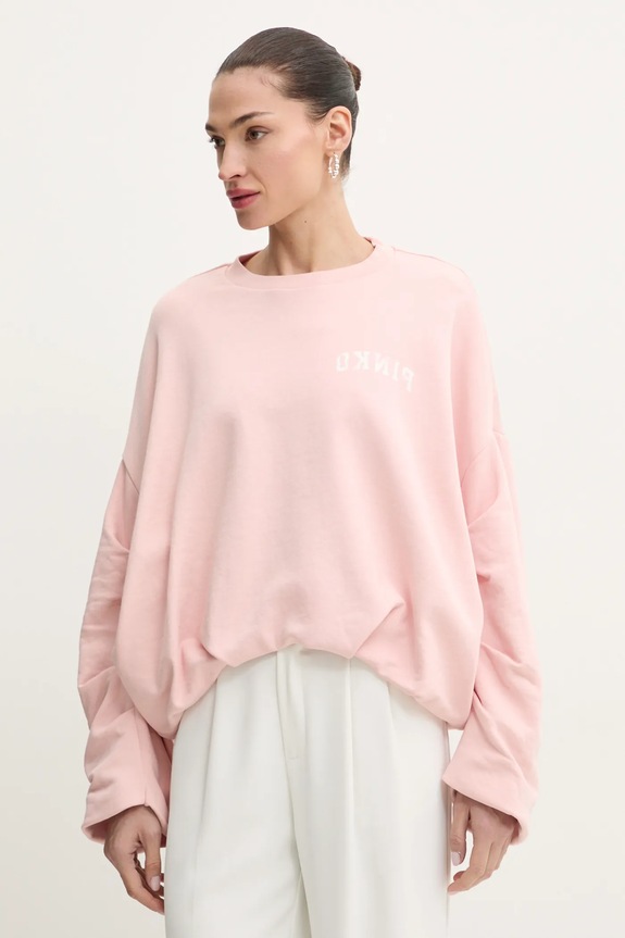 Pinko bluza bawełniana bawełna różowy 104281.A2BZ
