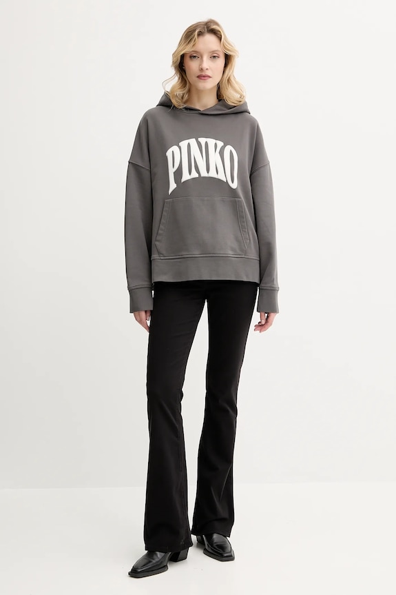 Bombažen pulover Pinko 104623.A2CU siva SS25