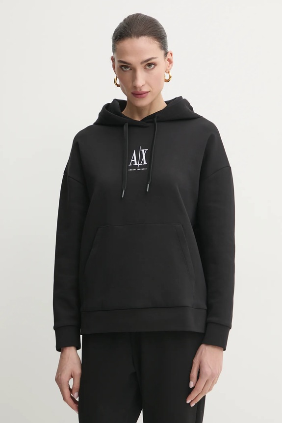 Mikina Armani Exchange s elastanom čierna XW000823.AF10818.NOS