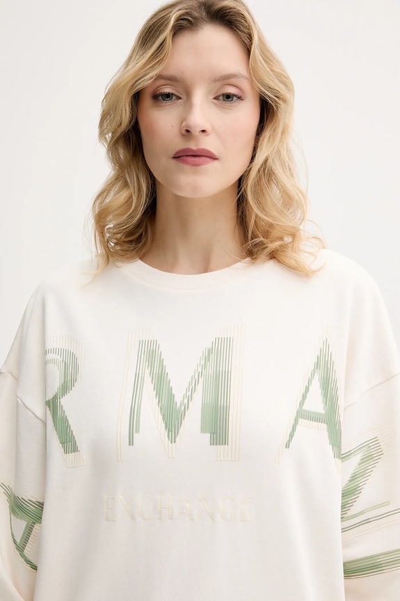 Armani Exchange bluza bawełniana beżowy XW000495.AF12739