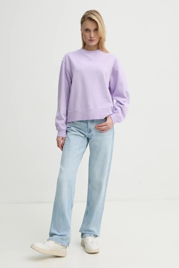 Pamučna dukserica Marc O'Polo 5000005959 ljubičasta SS25