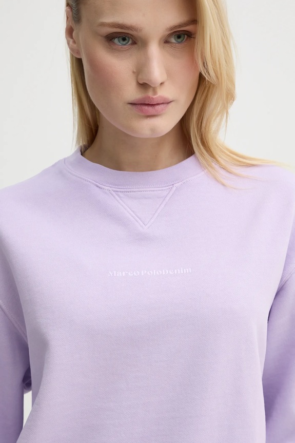 Pamučna dukserica Marc O'Polo ljubičasta 5000005959