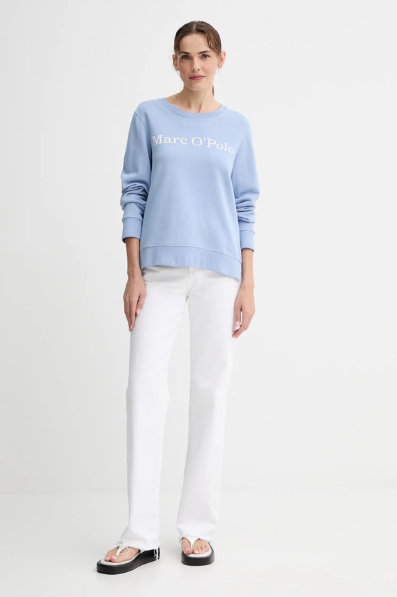 Marc O'Polo bluza bawełniana 500407354055 niebieski SS25