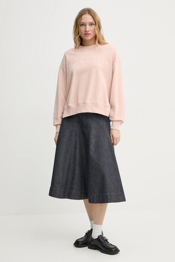 Marc O'Polo bluza bawełniana 502407354033 różowy SS25