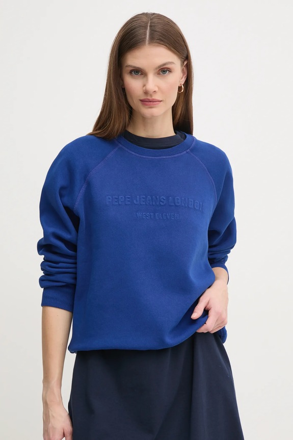 Mikina Pepe Jeans LINDY nášivka modrá PL581468