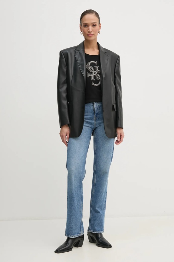 Guess pulover EMERIE W5RR37.Z2NQ2 negru SS25