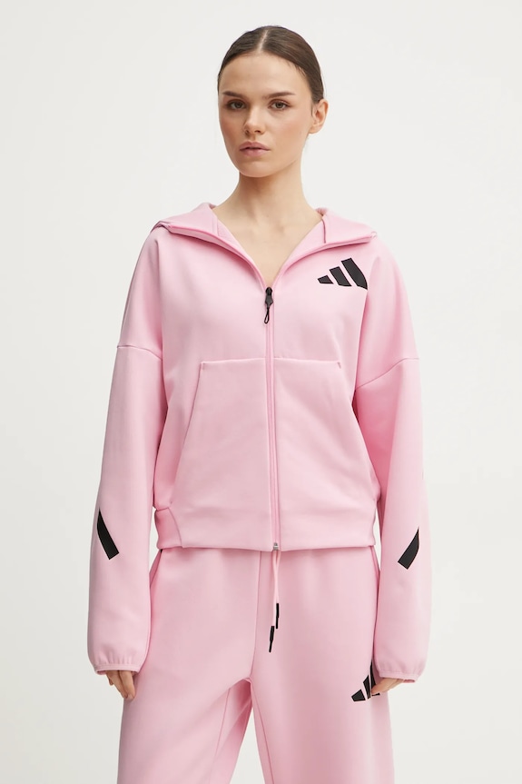 Mikina adidas Z.N.E. s kapucí růžová JC5393