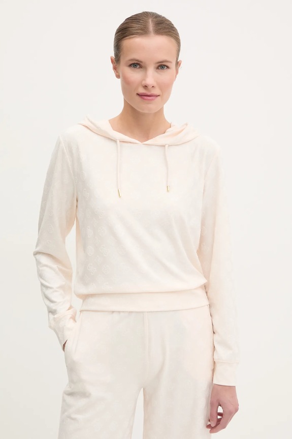 Guess bluza MONICA z kapturem beżowy V5RQ21.KCLG2