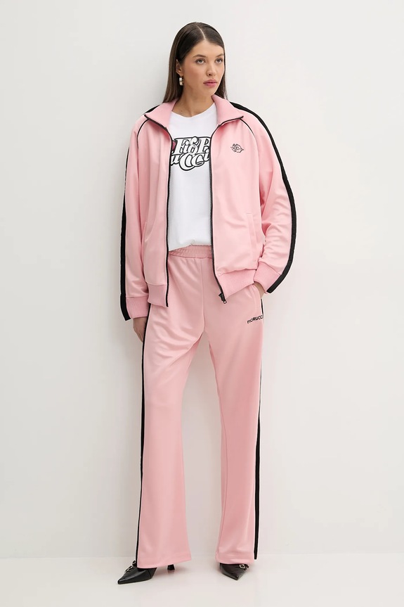 Fiorucci felpa Puffy Piping Angel Track Sweatshirt U02SPSZI270PL01PN02 rosa SS25