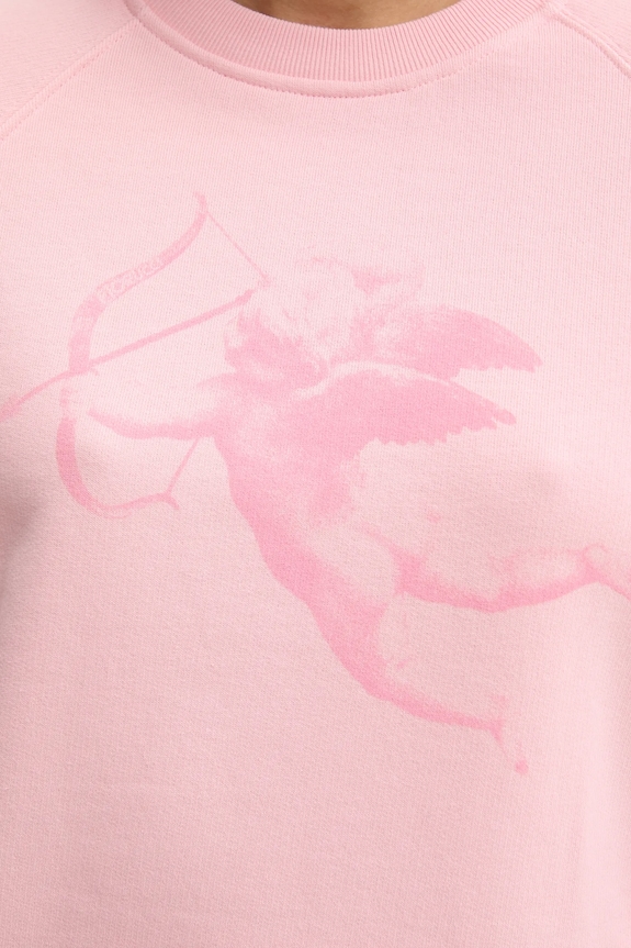 Fiorucci bluza bawełniana Cupid Print Slim Fit Sweatshirt W02SPSCR327CJ01PN02 różowy