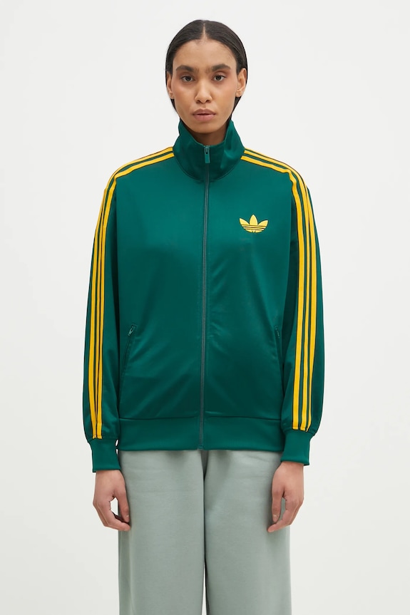 Mikina adidas Originals Firebird bez kapuce zelená JP2299
