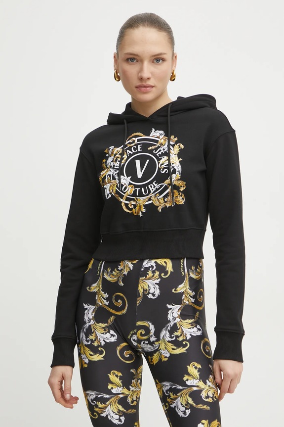 Mikina Versace Jeans Couture nášivka čierna 78HAIC01.CF00C
