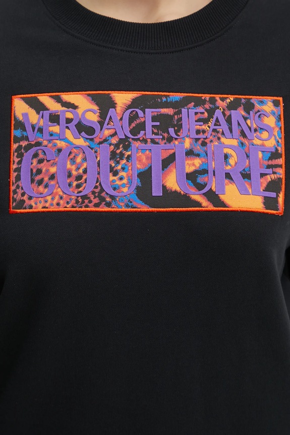 Хлопковая кофта Versace Jeans Couture 78HAIE04.CF00E чёрный
