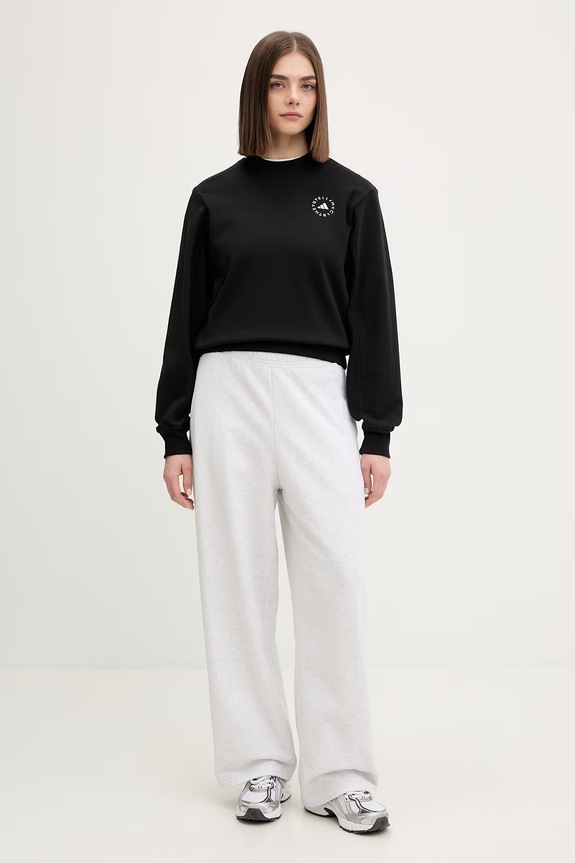 Bavlnená mikina adidas by Stella McCartney JJ0150 čierna SS26