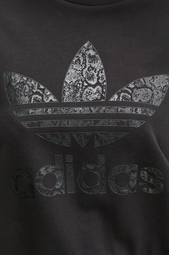 adidas Originals hanorac de bumbac SNAKE CREW JN7291 negru