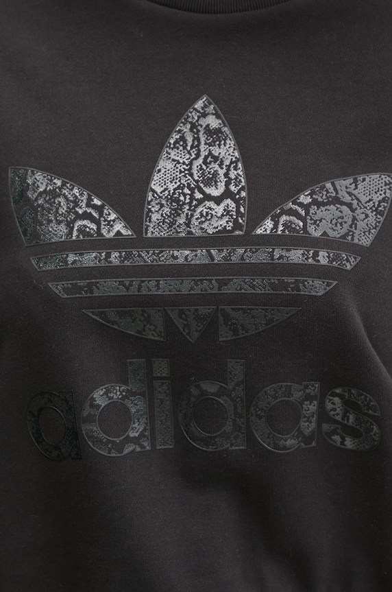 adidas Originals hanorac de bumbac SNAKE CREW JN7291 negru