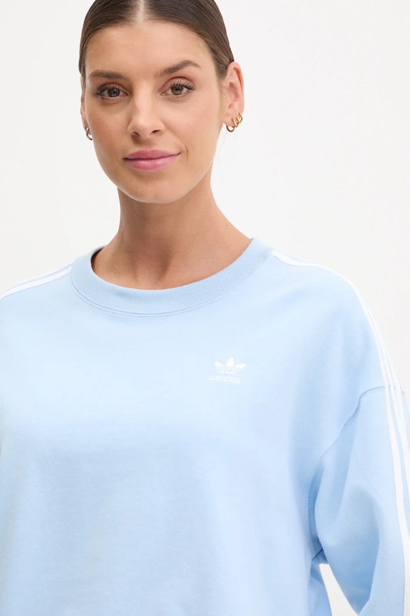 adidas Originals bluza 3S CROP SWEAT niebieski JC8141