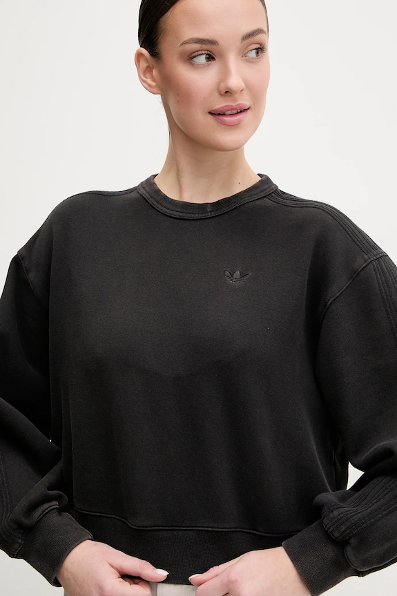 Βαμβακερή μπλούζα adidas Originals Essential μαύρο JP2515