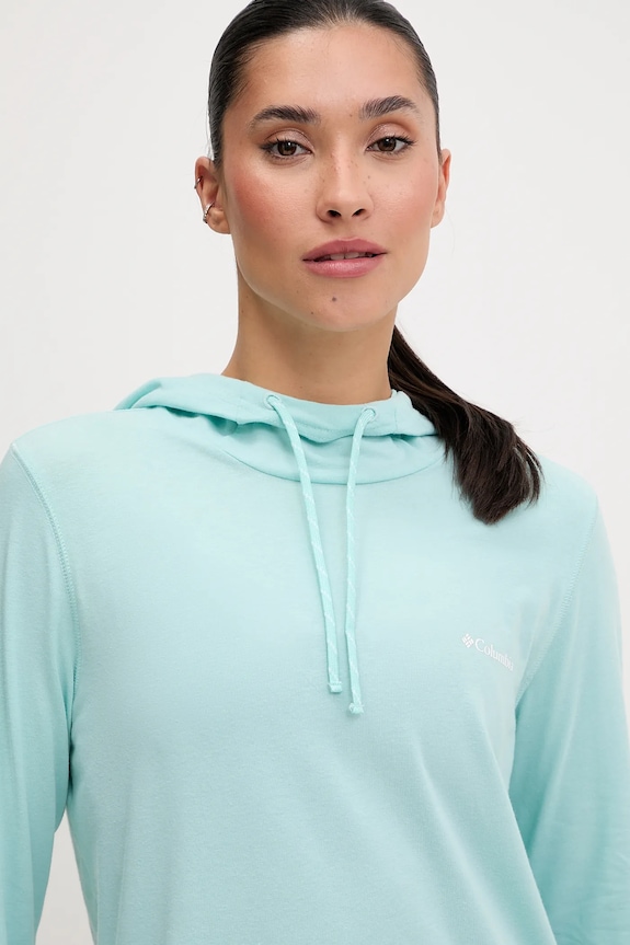 Sportovní mikina Columbia Sun Trek tyrkysová 2145261