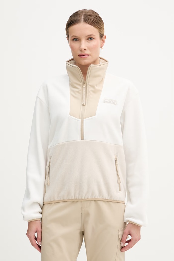 Columbia bluza sportowa Sequoia Grove gładkie beżowy 2085453