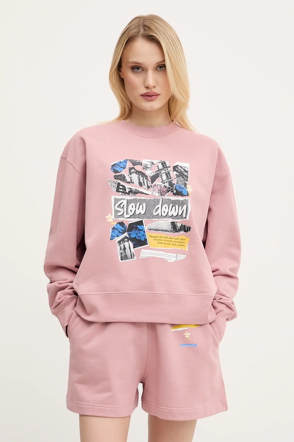 Moschino Jeans felpa in cotone senza rosa 1706.3228