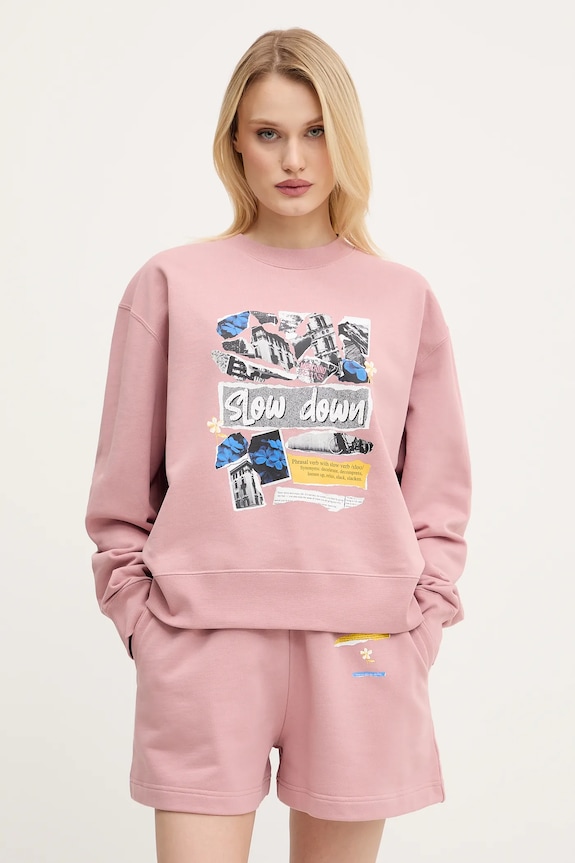 Moschino Jeans felpa in cotone senza rosa 1706.3228