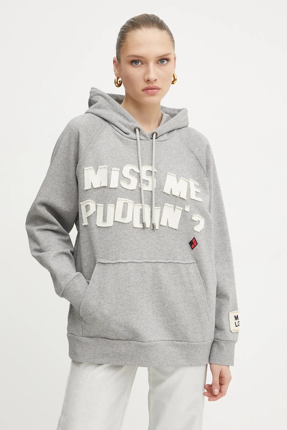 MAX&Co. bluza bawełniana z kapturem szary 2518921011200