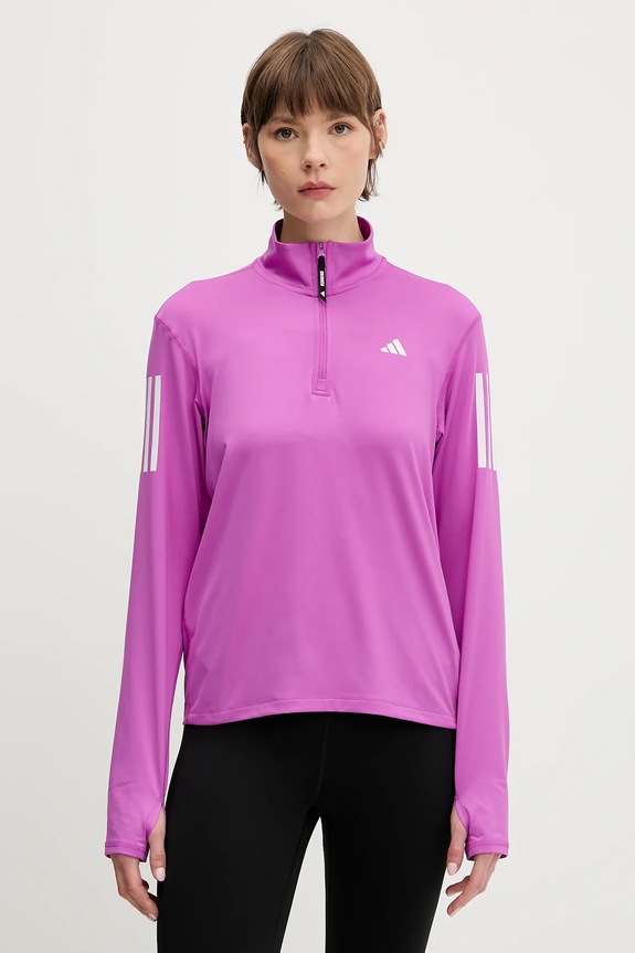 adidas Performance futós felső Own The Run elasztánnal rózsaszín JV5905