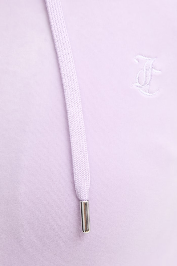 Juicy Couture mikina na zips s kapucňou dámska bavlnená ROBERTSON CLASS JCAP176 fialová