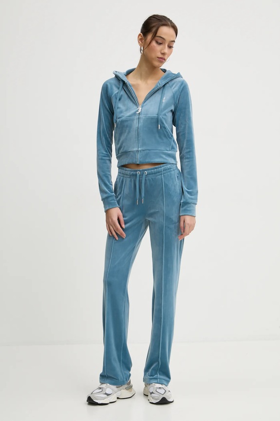 Juicy Couture bluza JCWA122001 turkusowy SS26