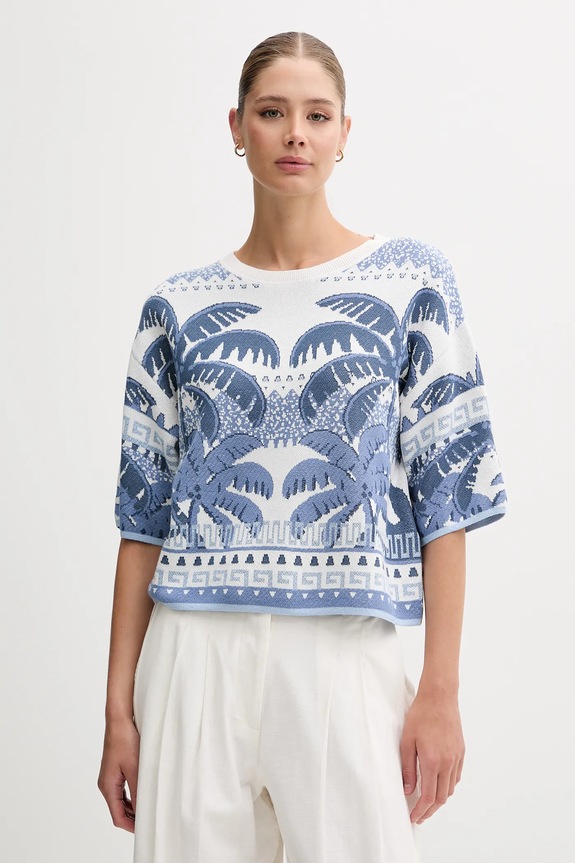 OUI pulover subtiri albastru 93170