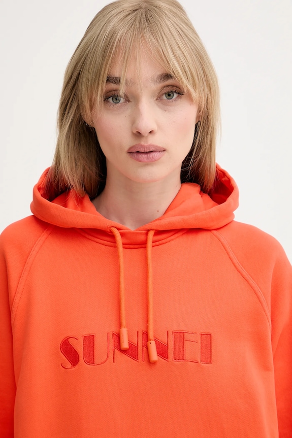 Βαμβακερή μπλούζα Sunnei πορτοκαλί RTWXJER031